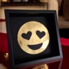 Love smiley verguld 23ct goud in lijst