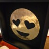 Love smiley verguld 23ct goud in lijst