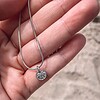 Oceaan Mini Plam Coin Ketting Zilver