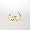Oorstekers - SWIRL (large) - verguld zilver