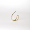 Oorstekers - SWIRL (small) - verguld zilver