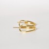Oorstekers - SWIRL (small) - verguld zilver