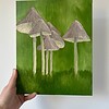 Schilderij "Paddenstoelen" - origineel kunstwerk in olieverf
