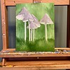 Schilderij "Paddenstoelen" - origineel kunstwerk in olieverf