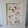 Poster gemaakt van handgeschept papier met gekleurde bloemen (inclusief passe-partout)