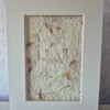 Poster gemaakt van handgeschept papier met tulpen (inclusief passe-partout)