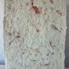 Poster gemaakt van handgeschept papier met tulpen (inclusief passe-partout)