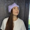 Soft lilac denim baret