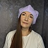 Soft lilac denim baret
