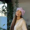 Soft lilac denim baret