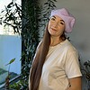 Soft lilac denim baret