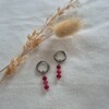 Stainless Steel zilveren oorbellen met glaskralen