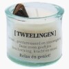 Sterrenbeeld kaars met edelsteen - Tweelingen 5cm