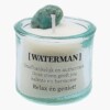 Sterrenbeeld kaars met edelsteen - Waterman 5cm
