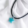 Waxkoord ketting met amazoniet sterretje