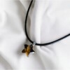 Waxkoord ketting met tijgeroog sterretje