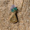 Zeeglas Ocean Eye Ketting Goud - Laguna Treasures