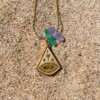Zeeglas Ocean Eye Ketting Goud - Laguna Treasures