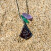 Zeeglas Ocean Eye Ketting Zilver - Laguna Treasures