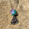 Zeeglas Ocean Eye Ketting Zilver - Laguna Treasures