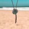 Zeeglas Shortboard Ketting Zilver - Laguna Treasures