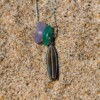 Zeeglas Shortboard Ketting Zilver - Laguna Treasures