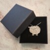 Zilveren hanger schaap Nina