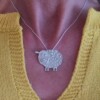 Zilveren hanger schaap Nina
