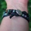 chan luu wrap armband Indian agaat op maat gemaakt