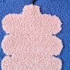 tufted wanddecoratie - Roze Anjer in een vaas