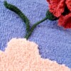 tufted wanddecoratie - Roze Anjer in een vaas