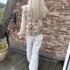 Dames gilet bloem/vogel