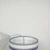 Unieke,, duurzame blauw/witte hanglamp - handgemaakt van tweedehands kleding