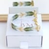 Adrianne / Elegant Handgeweven Miyuki Armband - Goud & Groen