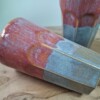 2 keramiek hoge koffiebekers Red Dream