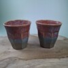2 keramiek kleine koffiebekers Red Dream