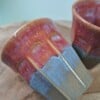 2 keramiek kleine koffiebekers Red Dream