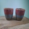 2 keramiek koffiebekers Red Dream