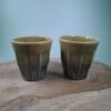 2 keramiek koffiebekers Yellow Small