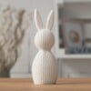3D-geprinte Minimalistische Paashaas Decoratie – Scandinavisch Design – 110 mm Hoog