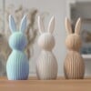 3D-geprinte Minimalistische Paashaas Decoratie – Scandinavisch Design – 110 mm Hoog
