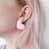 Asymmetrische hartjes oorbellen