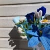 Blauw gehaakt boeket