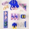 DIY kit for polymer clay earrings + video tutorials | Starter kit with tools & Fimo clay | clay screenprint | making jewelry | Crafting gift