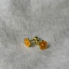 De 925 zilveren Flora studs in oranje