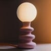 Freddie handmade Jesmonite table lamp, available in 5 color combinations