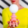 Freddie handmade Jesmonite table lamp, available in 5 color combinations