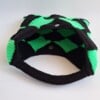 Gehaakte checker handtas 'Black & neon green'