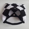Gehaakte checker handtas 'Black & white'
