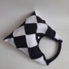 Gehaakte checker handtas 'Black & white'